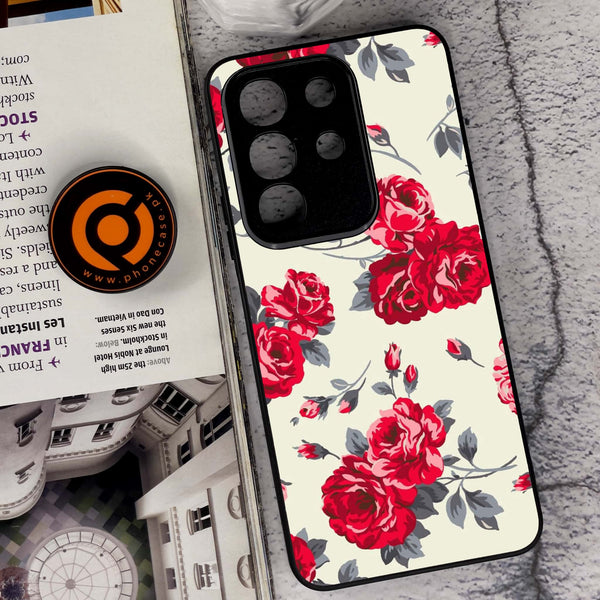 Vivo Y29 4G - Floral Series Design 8 - Premium Metal Printed soft Bumper Shock Proof Case