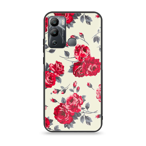 Infinix Hot 12i - Floral Series Design 8 - Premium Metal Printed soft Bumper Shock Proof Case