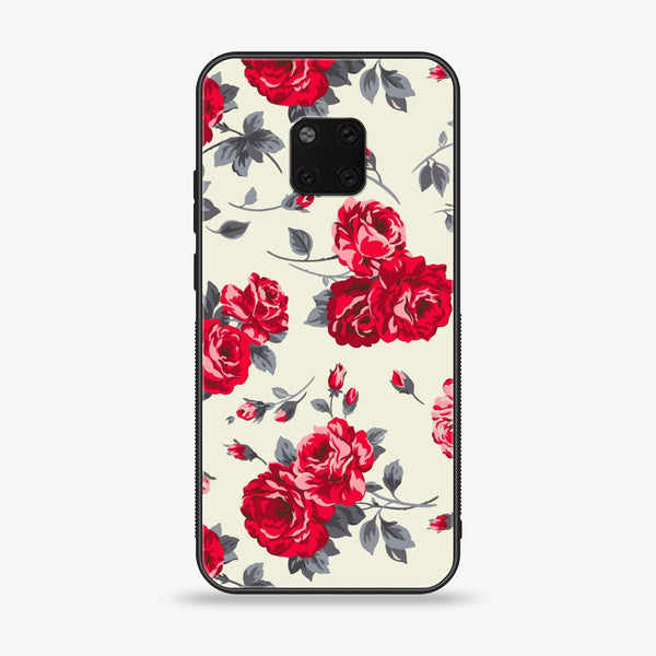 Huawei Mate 20 Pro - Floral Series Design 8 - Premium Printed Glass soft Bumper Shock Proof Case