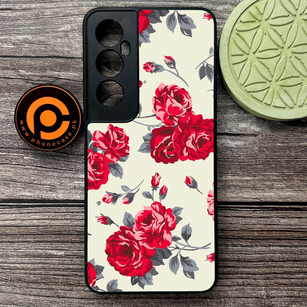 Realme C65  - Floral Series Design 8 - Premium Metal Printed soft Bumper shock Proof Case