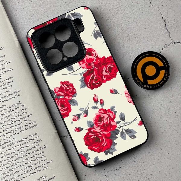 Xiaomi 15 - Floral Series Design - Premium Metal Printed soft Bumper shock Proof Case