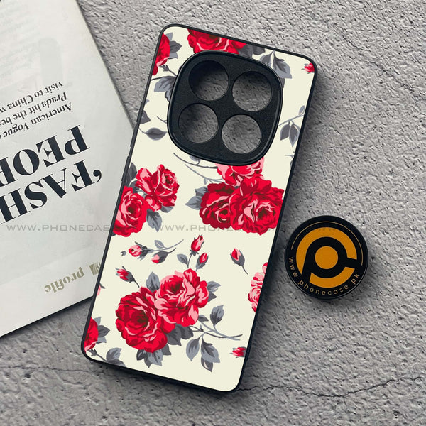 Redmi Note 14 Pro - Floral Series Design 8 - Premium Printed Glass soft Bumper Shock Proof Case
