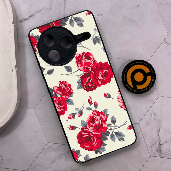 Xiaomi Poco F7 Pro 5G - Floral Series Design 8 - Premium Metal Printed soft Bumper shock Proof Case
