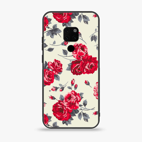 Huawei Mate 20 - Floral Series Design 8 - Premium Printed Glass soft Bumper Shock Proof Case