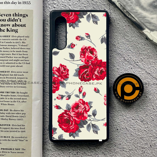LG G9 - Floral Series Design 8 - Premium Metal Printed soft Bumper shock Proof Case