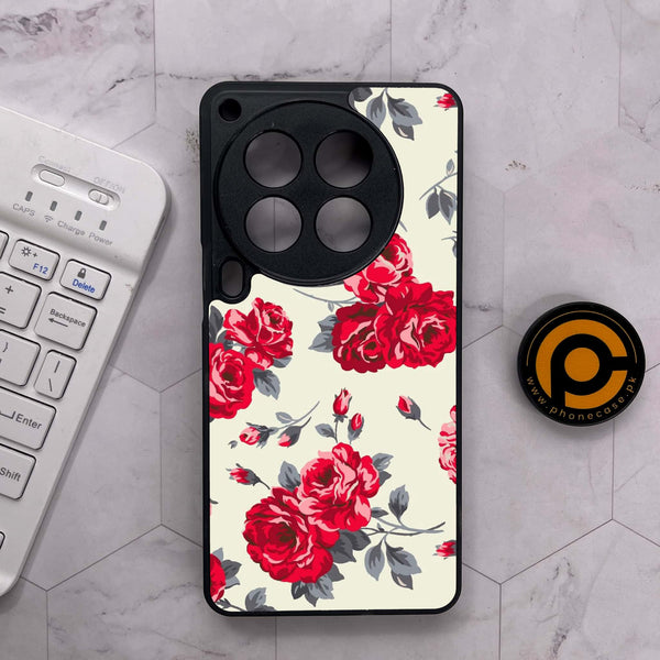 Tecno Camon 30 Premier - Floral Series Design 8 - Premium Metal Printed soft Bumper shock Proof Case