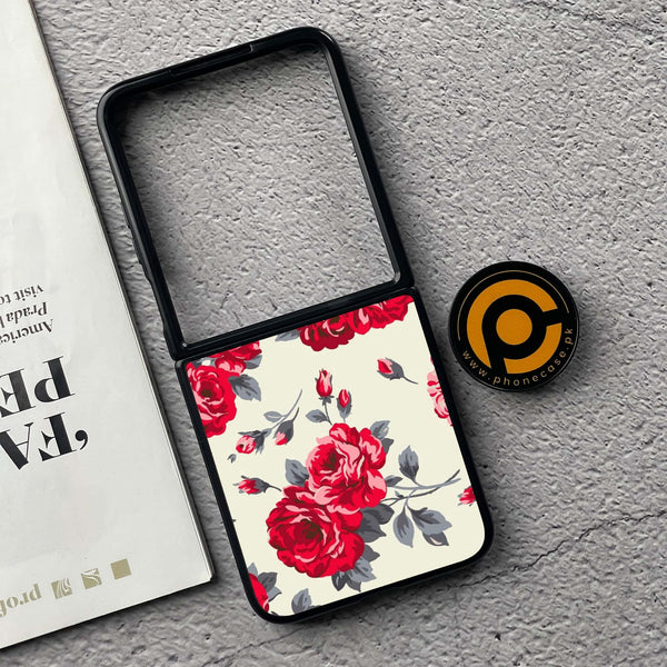 Xiaomi Mix Flip - Floral Series Design 8 - Premium Metal  Printed soft Bumper shock Proof Case