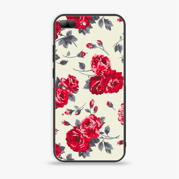 Huawei Honor 9 Lite - Floral Series Design 8 - Premium Printed Glass soft Bumper Shock Proof Case