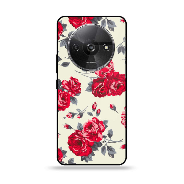 Xiaomi Redmi A3 - Floral Series Design 8 -  Premium Printed Metal soft Bumper shock Proof Case