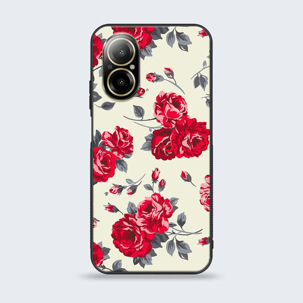 Realme C67 - Floral Series Design 8 -  Premium Printed Metal soft Bumper shock Proof Case