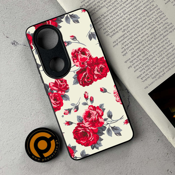 Vivo V50 - Floral Series Design 8 - Premium Metal Printed Soft Bumper Shockproof Case CS-31863