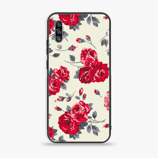 Galaxy A50 - Floral Series Design 8 - Premium Printed Glass soft Bumper shock Proof Case