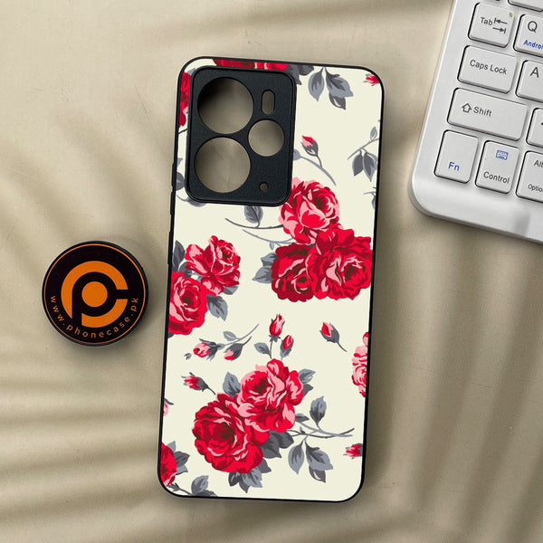 Realme 14 5G - Floral Series Design 8 - Premium Metal Printed soft Bumper Shock Proof Case