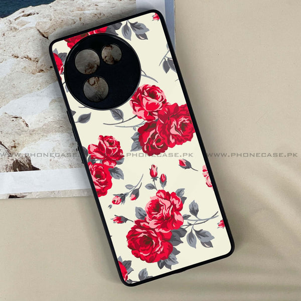 Vivo V30E - Floral Series Design 8 -  Premium Printed Metal soft Bumper shock Proof Case CS-18275