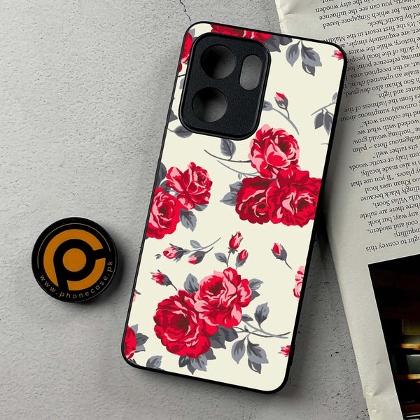 Oppo A5x -  Floral Series Design 8 - Premium Metal Printed Soft Bumper Shockproof Case