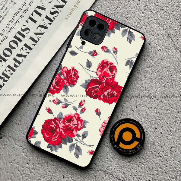 Samsung Galaxy A12 - Floral Series Design 8 - Premium Printed Glass Case