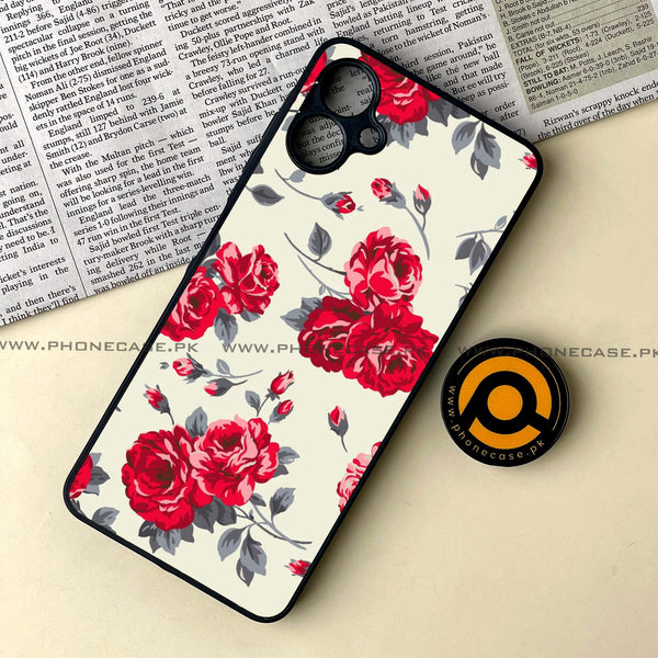 Samsung Galaxy A06 - Floral Series Design 8 - Premium Metal Printed soft Bumper shock Proof Case
