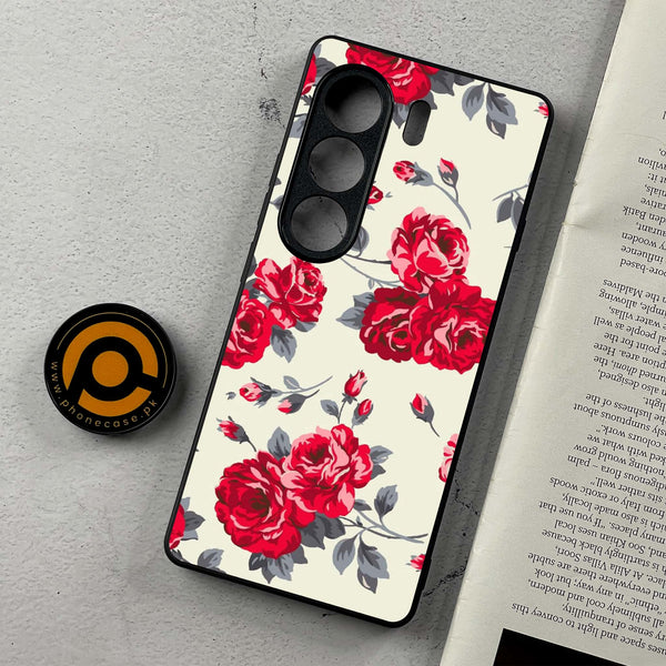 Tecno Camon 40 Pro - Floral Series Design 8 - Premium Metal Printed Soft Bumper Shockproof Case