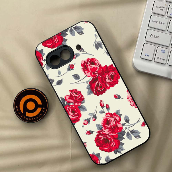 Google Pixel 9a - Floral Series Design 8 - Premium Metal Printed soft Bumper Shock Proof Case