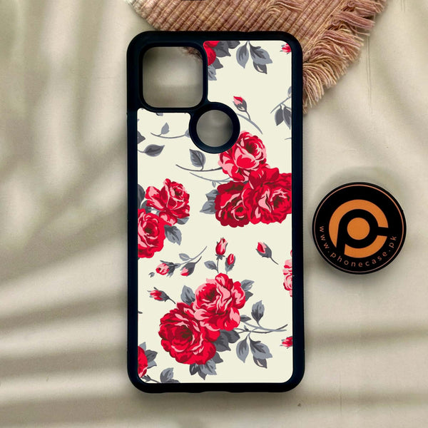 Google Pixel 4a 5G - Floral Series Design 8 - Premium Metal Printed Soft Bumper Shock Proof Case