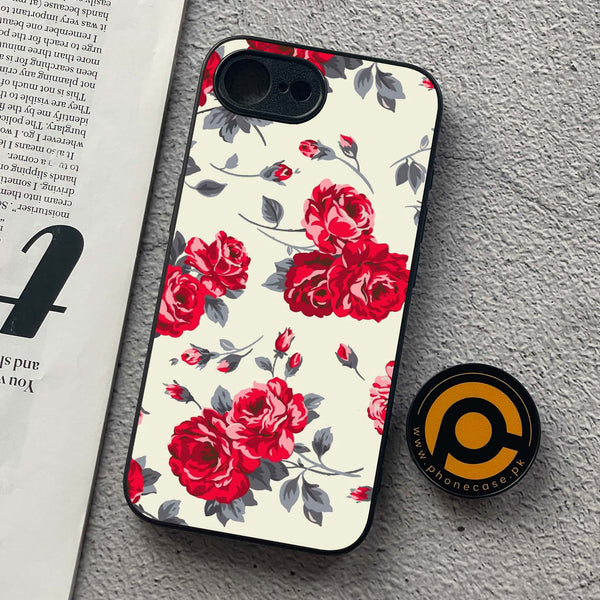 iPhone 16e - Floral Series Design 8 - Premium Metal  Printed soft Bumper shock Proof Case