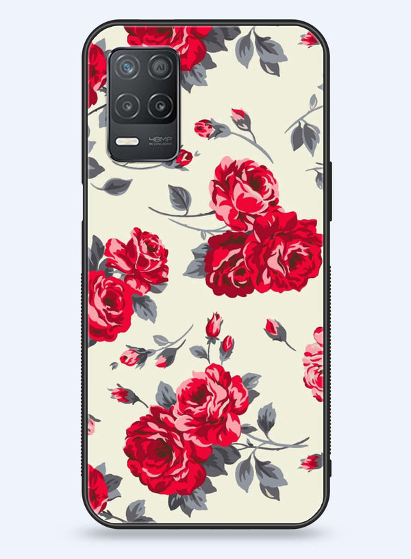 Realme Narzo 30 5G - Floral Series Design 8 -  Premium Printed Metal soft Bumper shock Proof Case CS-23084