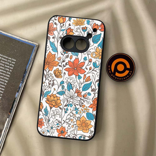 Nothing Phone (2a) - Floral Series Design 9 - Premium Metal Printed soft Bumper Shock Proof Case