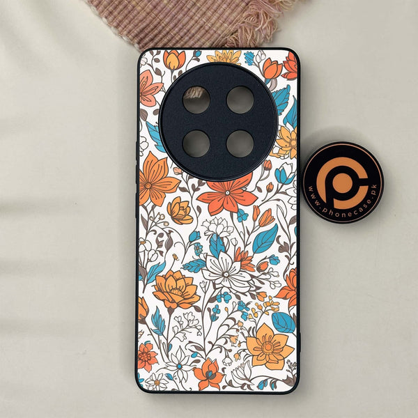 Honor X9c 5G - Floral Series Design 9 - Premium Metal Printed soft Bumper shock Proof Case