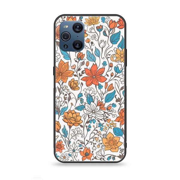 Oppo Find X3 - Floral Series Design 9 - Premium Printed Glass Case