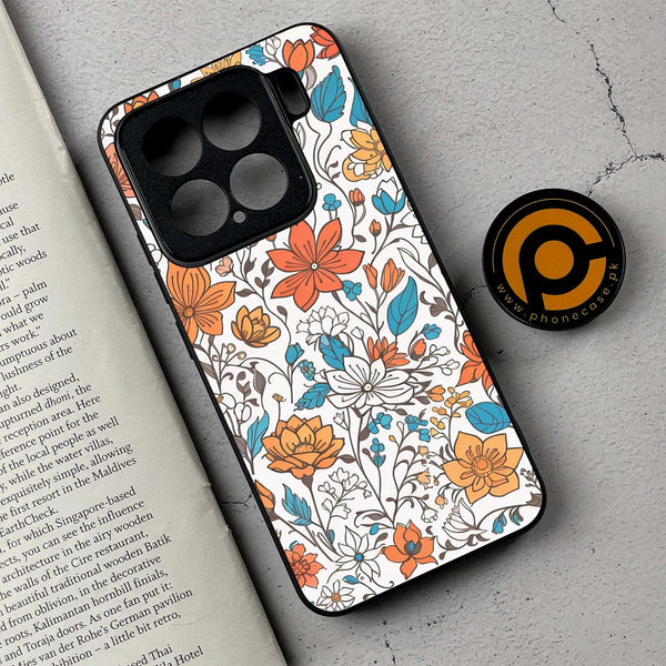 Xiaomi 15 - Floral Series Design 9 - Premium Metal Printed soft Bumper shock Proof Case