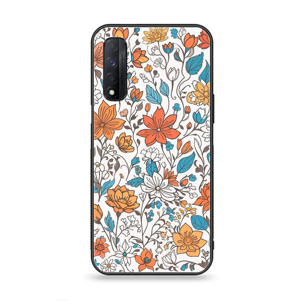 Realme Narzo 30 - Floral Series Design 9 - Premium Printed Glass Case