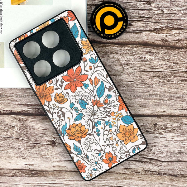 Infinix GT 20 Pro - Floral Series Design 9 -  Premium Printed Metal soft Bumper shock Proof Case