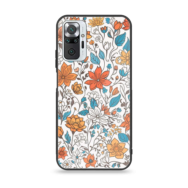 Xiaomi Redmi Note 10 Pro Max - Floral Series Design 9 -  Premium Printed Metal soft Bumper shock Proof Case