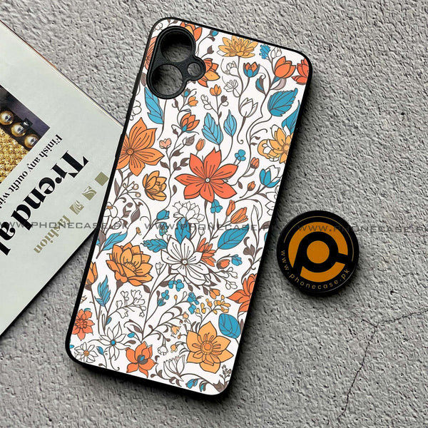 Samsung Galaxy A05 - Floral Series Design 9 - Premium Metal Printed soft Bumper shock Proof Case CS-34327