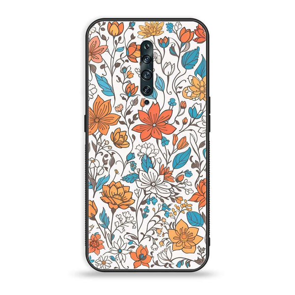 OPPO Reno 2f - Floral Series Design 9 - Premium Printed Glass Case