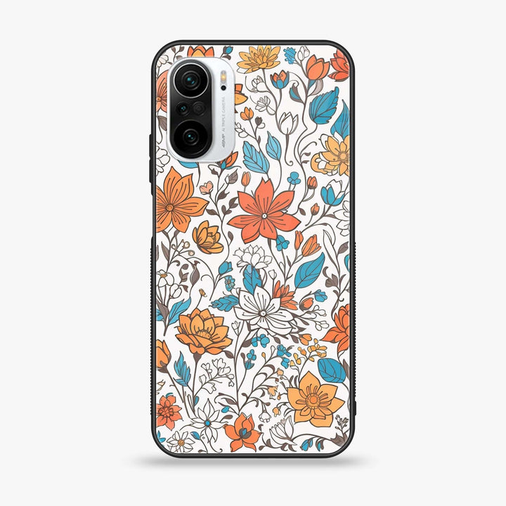 Xiaomi Poco F3 - Floral Series Design 9 -  Premium Printed Metal soft Bumper shock Proof Case