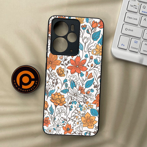 Realme 14 5G - Floral Series Design 10 - Premium Metal Printed soft Bumper Shock Proof Case