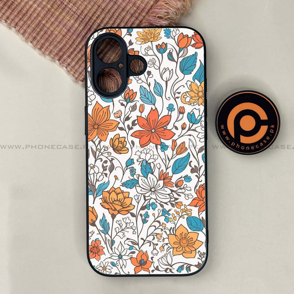 iPhone 17 - Floral Series Design 9 - Premium Metal Printed soft Bumper shock Proof Case