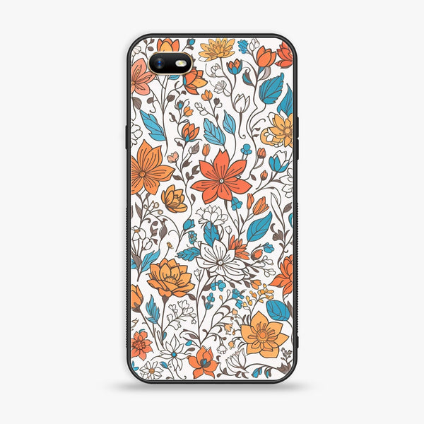 Oppo A1k - Floral Series Design 9 - Premium Printed Glass Case