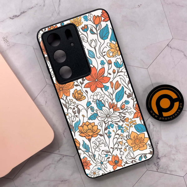 Realme C75x 4G - Floral Series Design 9 - Premium Metal Printed soft Bumper shock Proof Case