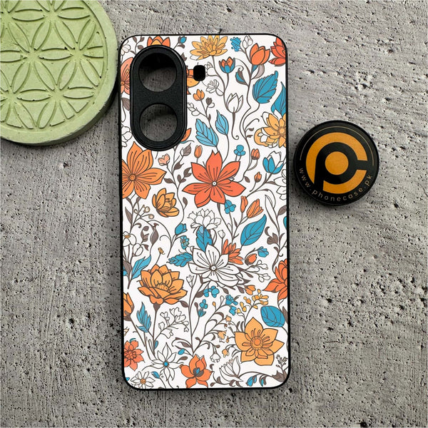 Xiaomi Poco X7 Pro 5G - Floral Series Design 9 -  Premium Printed Metal soft Bumper shock Proof Case
