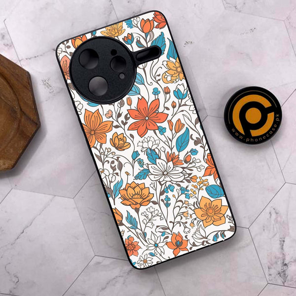 Xiaomi Poco F7 Ultra 5G - Floral Series Design 9 - Premium Metal Printed soft Bumper shock Proof Case