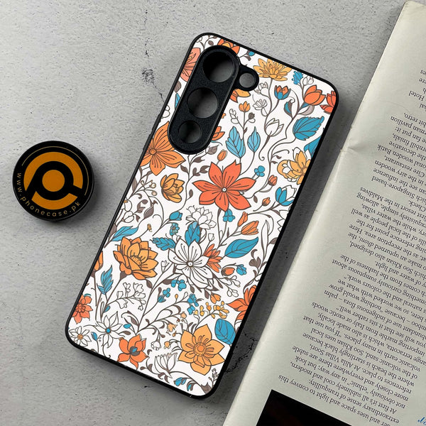 Vivo Y04 - Floral Series Design 9 - Premium Metal Printed soft Bumper shock Proof Case