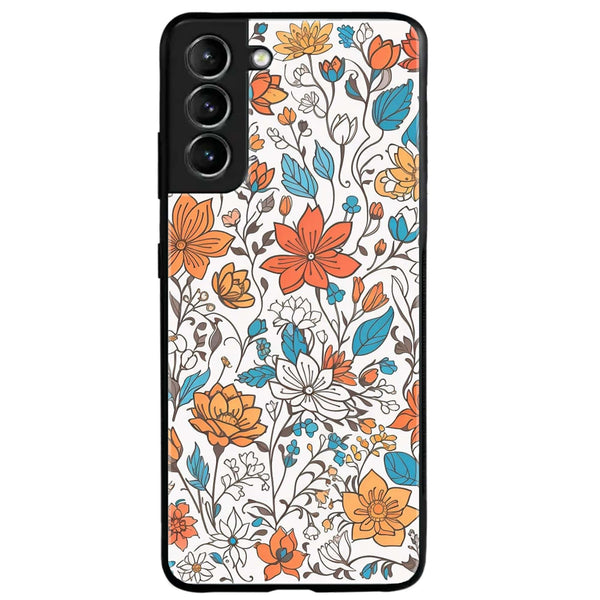 Samsung Galaxy S21 - Floral Series Design 9 - Premium Printed Metal Case