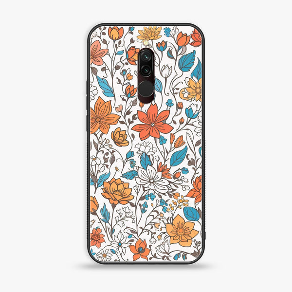 Xiaomi Redmi 8 - Floral Series Design 9 - Premium Printed Glass Case