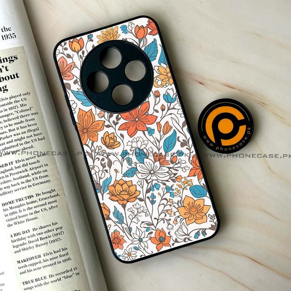 Oppo F27 Pro Plus - Floral Series Design 9 - Premium Metal Printed soft Bumper Shock Proof Case