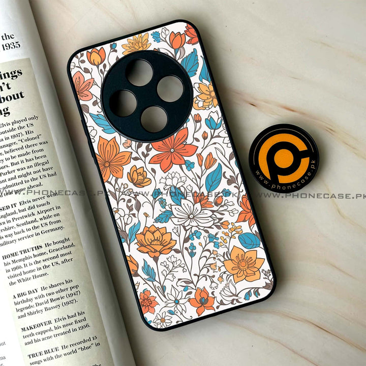 Oppo F27 Pro Plus - Floral Series Design 9 - Premium Metal Printed soft Bumper Shock Proof Case