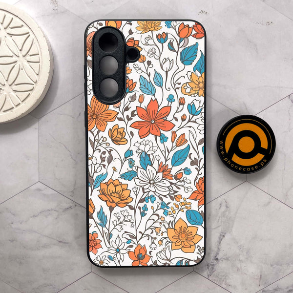 Samsung Galaxy A26 5G - Floral Series Design 9 - Premium Metal Printed soft Bumper shock Proof Case