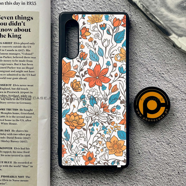 LG G9 - Floral Series Design 9 - Premium Metal Printed soft Bumper shock Proof Case