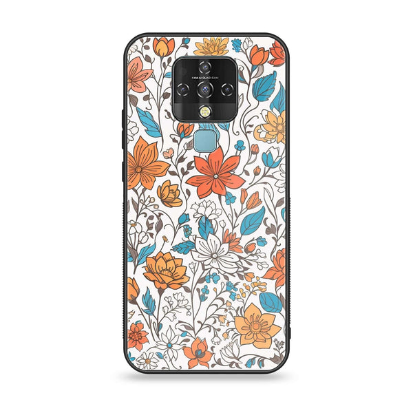 Copy of Tecno Camon 16 - Floral Series Design 9 - Premium Printed Glass Case